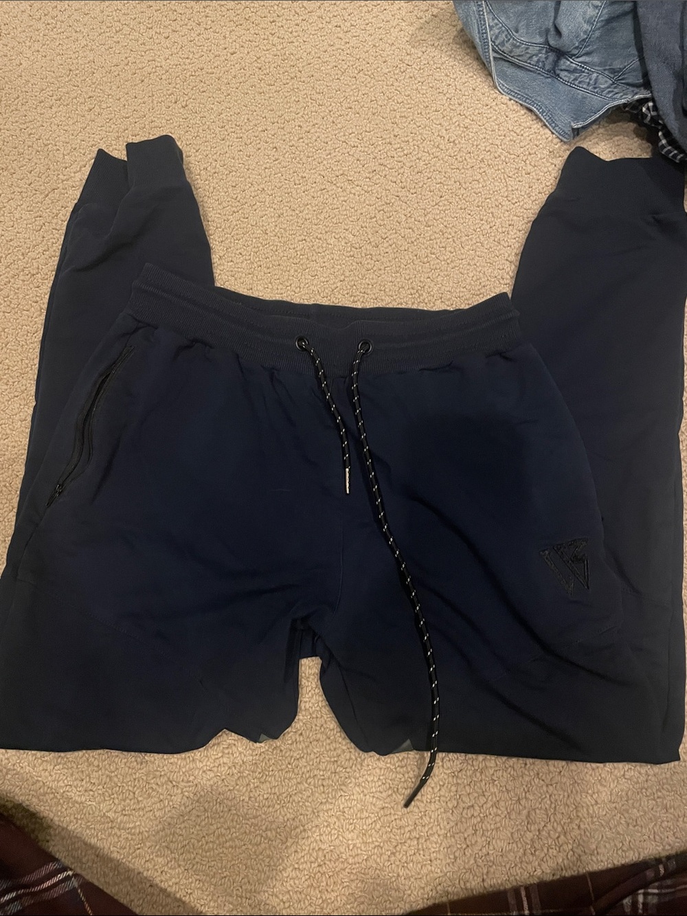 Men's Navy Drawstring Jogger Pants - Brand Unspecified